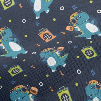 Dinosaur Rocking To Music Performance Linen