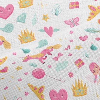Bright Pink Unicorn Pattern Performance Linen