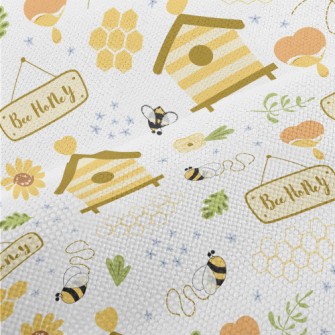 Cute Round Honey Bee Performance Linen
