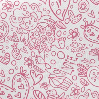 Pink And Complex Angel Lines Twill