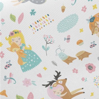 Cute Fairy Tale Princesses Twill