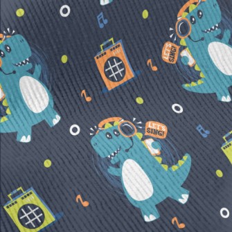 Dinosaur Rocking To Music Standard Corduroy