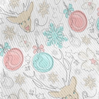 Line Pattern Of Christmas Deco Standard Corduroy