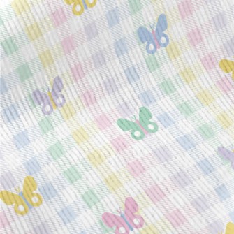Colorful Butterfly Plaid Standard Corduroy