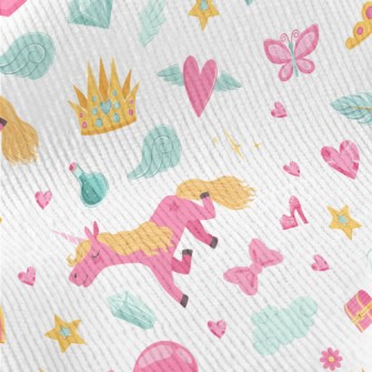 Bright Pink Unicorn Pattern Standard Corduroy