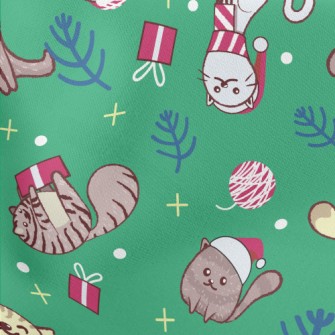 Cat Wearing Santa Hat Stretch Ponte