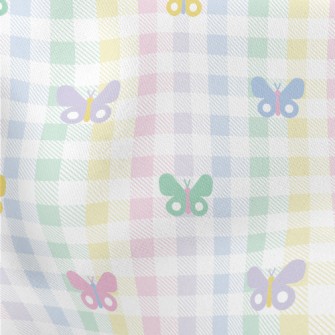 Colorful Butterfly Plaid Stretch Ponte