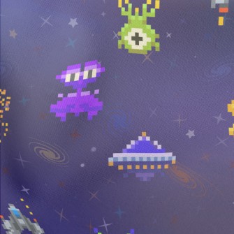 Pixel Style Alien Stretch Ponte