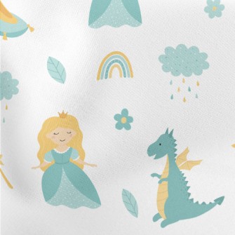 Cute Princess And Dragon Stretch Ponte
