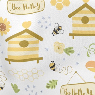 Cute Round Honey Bee Stretch Ponte