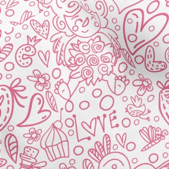 Pink And Complex Angel Lines Micro Fleece
