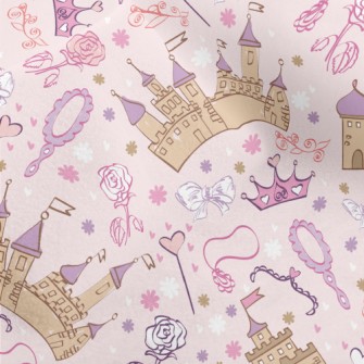 Pink Magic Castle And Items Micro Fleece