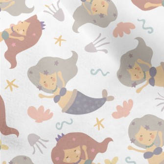 Cute Fairy Tale Mermaid Micro Fleece