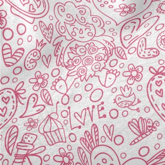 Pink And Complex Angel Lines Minky
