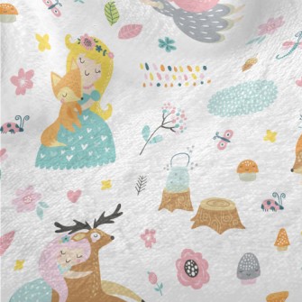 Cute Fairy Tale Princesses Minky