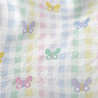 Colorful Butterfly Plaid Minky