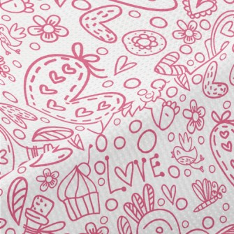 Pink And Complex Angel Lines Piqué