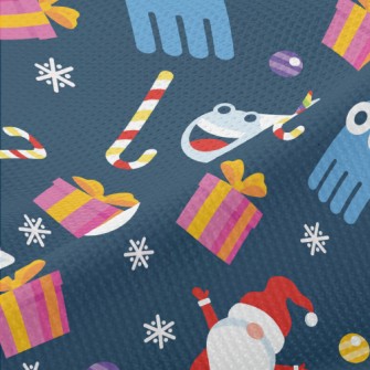 Christmas-themed Graphics Piqué