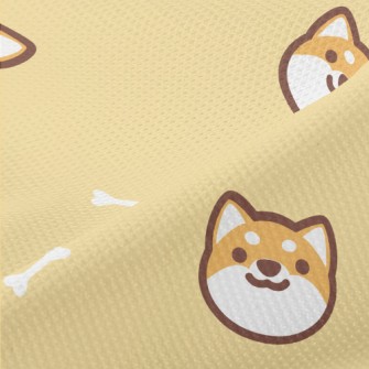 Cute And Lively Shiba Inu Piqué