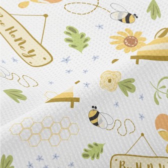 Cute Round Honey Bee Piqué