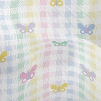 Colorful Butterfly Plaid Lightweight Performance Linen