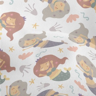 Cute Fairy Tale Mermaid Lightweight Performance Linen