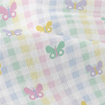 Colorful Butterfly Plaid Modern Jersey