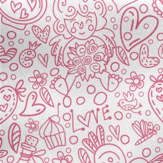 Pink And Complex Angel Lines Jersey Backed Fleece