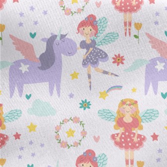Cute And Beautiful Fairy And U Jersey Backed Fleece