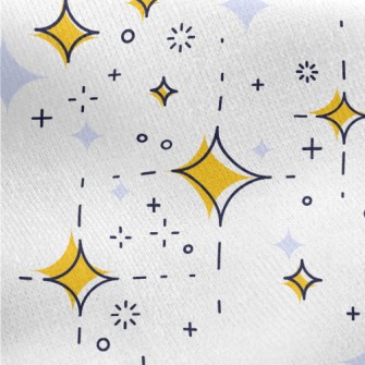 Simple Design Of Stars Jersey Backed Fleece