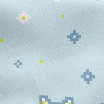 Cute Pixel Fox Jersey Backed Fleece