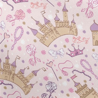 Pink Magic Castle And Items Pongee