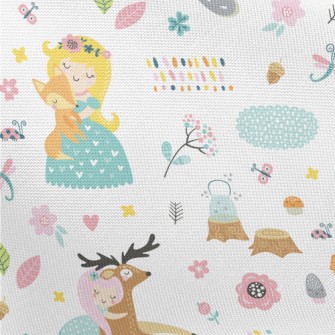 Cute Fairy Tale Princesses Pongee