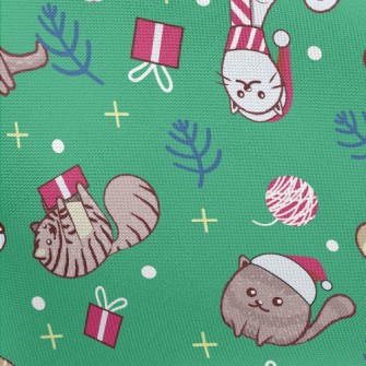 Cat Wearing Santa Hat Pongee