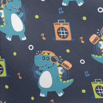 Dinosaur Rocking To Music Pongee
