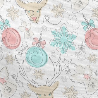 Line Pattern Of Christmas Deco Pongee