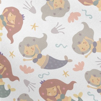 Cute Fairy Tale Mermaid Pongee