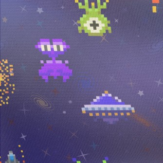 Pixel Style Alien Pongee