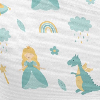 Cute Princess And Dragon Pongee