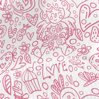 Pink And Complex Angel Lines Stretch Jersey