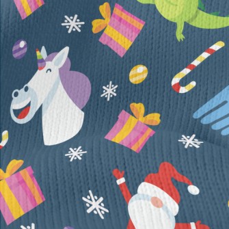 Christmas-themed Graphics Stretch Jersey