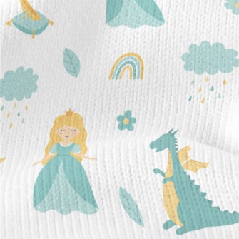 Cute Princess And Dragon Stretch Jersey