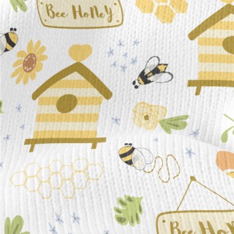 Cute Round Honey Bee Stretch Jersey