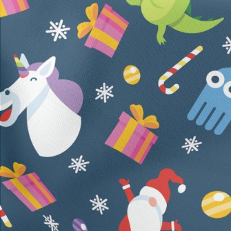 Christmas-themed Graphics Lightweight Cotton Poplin