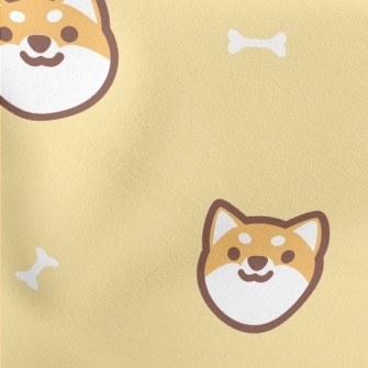 Cute And Lively Shiba Inu Lightweight Cotton Poplin