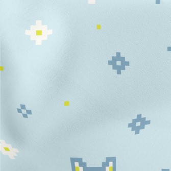 Cute Pixel Fox Lightweight Cotton Poplin