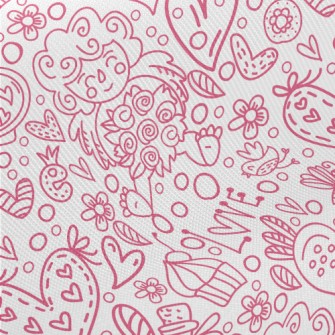 Pink And Complex Angel Lines Midweight Cotton Poplin