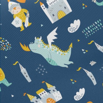 Fairy Tale Style Prince And Dr Midweight Cotton Poplin