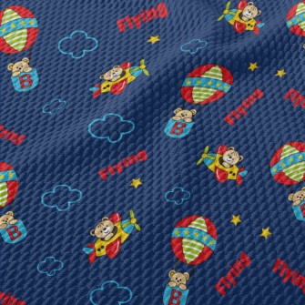 Children's Cute Hot Air Ba Birdseye Piqué