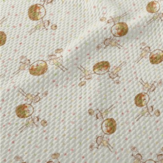 Small Hand-painted Dots And Fa Birdseye Piqué